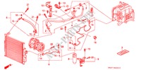 AIRCONDITIONER (SLANGEN/PIJPEN)(RH) voor Honda CIVIC VTI 4 deuren 5-versnellings handgeschakelde versnellingsbak 1993