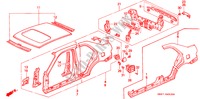 CHASSIS STRUKTUUR(BUITEN PANEEL) voor Honda CIVIC ESI 4 deuren 5-versnellings handgeschakelde versnellingsbak 1994