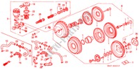 REM HOOFDCILINDER/ HOOFDSPANNING(ABS) voor Honda CIVIC EX 4 deuren 5-versnellings handgeschakelde versnellingsbak 1995
