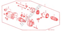 STARTMOTOR(DENSO)(2) voor Honda CIVIC LSI 4 deuren 5-versnellings handgeschakelde versnellingsbak 1993