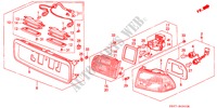 ACHTERLICHT voor Honda CIVIC COUPE BASIC 2 deuren 5-versnellings handgeschakelde versnellingsbak 1995