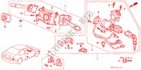 COMBINATIESCHAKELAAR(RH) voor Honda CIVIC COUPE BASIC 2 deuren 4-traps automatische versnellingsbak 1995
