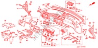 INSTRUMENTEN PANEEL(LH) voor Honda CIVIC COUPE BASIC 2 deuren 5-versnellings handgeschakelde versnellingsbak 1995
