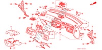 INSTRUMENTEN PANEEL(RH) voor Honda CIVIC COUPE LSI 2 deuren 4-traps automatische versnellingsbak 1995