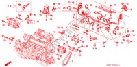 MOTOR BEDRADINGSBUNDEL/KLEM voor Honda CIVIC COUPE ESI 2 deuren 4-traps automatische versnellingsbak 1995
