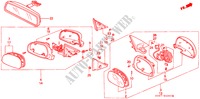 SPIEGEL voor Honda CIVIC COUPE LSI 2 deuren 4-traps automatische versnellingsbak 1994