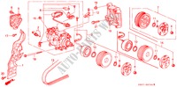 AIRCONDITIONER (COMPRESSOR)(SANDEN) voor Honda PRELUDE 2.3I 2 deuren 4-traps automatische versnellingsbak 1992