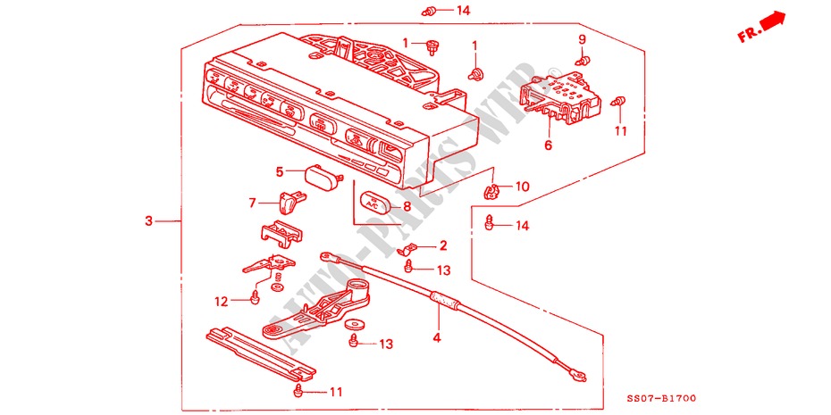 VERWARMING REGELAAR voor Honda PRELUDE 2.0I 2 deuren 4-traps automatische versnellingsbak 1994