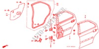 ACHTER PORTIER PANELEN voor Honda CIVIC 1.6IES 5 deuren 4-traps automatische versnellingsbak 1997
