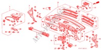 INSTRUMENTEN PANEEL(RH) voor Honda CIVIC 1.4I 5 deuren 5-versnellings handgeschakelde versnellingsbak 1997