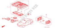 INTERIEUR VERLICHTING voor Honda CIVIC 1.4I 5 deuren 5-versnellings handgeschakelde versnellingsbak 1996