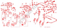 PEDAAL(RH) voor Honda CIVIC 1.4I 5 deuren 5-versnellings handgeschakelde versnellingsbak 1996