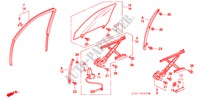 VOOR PORTIER RAMEN voor Honda CIVIC 1.4IS 5 deuren 5-versnellings handgeschakelde versnellingsbak 1997