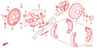 ACHTER REM(TROMMEL) voor Honda CIVIC 2.0ITD 5 deuren 5-versnellings handgeschakelde versnellingsbak 2000