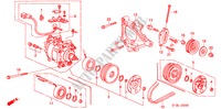 AIRCONDITIONER (COMPRESSOR) (SOHC) voor Honda CIVIC LS 5 deuren 4-traps automatische versnellingsbak 1999