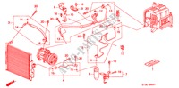 AIRCONDITIONER (SLANGEN/PIJPEN) (RH) voor Honda CIVIC 1.4I 5 deuren 4-traps automatische versnellingsbak 1999