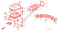 LUCHTFILTER voor Honda INTEGRA TYPE R 3 deuren 5-versnellings handgeschakelde versnellingsbak 2000