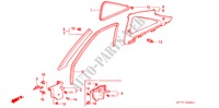 PILAAR AFWERKING(RH) voor Honda INTEGRA TYPE R 3 deuren 5-versnellings handgeschakelde versnellingsbak 2000