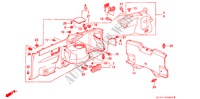 ZIJDE VOERING voor Honda INTEGRA TYPE R 3 deuren 5-versnellings handgeschakelde versnellingsbak 1998