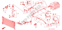 AIRCONDITIONER (SLANGEN/PIJPEN)(LH) voor Honda ACCORD COUPE 2.0IES 2 deuren 5-versnellings handgeschakelde versnellingsbak 1997