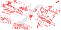 INSTRUMENTEN AFWERKING(LH) voor Honda ACCORD COUPE 2.2EX 2 deuren 4-traps automatische versnellingsbak 1996