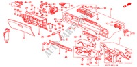 INSTRUMENTEN AFWERKING(RH) voor Honda ACCORD COUPE 2.0ILS 2 deuren 4-traps automatische versnellingsbak 1994