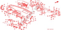 INSTRUMENTEN PANEEL(LH) voor Honda ACCORD COUPE 2.0IES 2 deuren 4-traps automatische versnellingsbak 1996