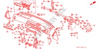 INSTRUMENTEN PANEEL(RH) voor Honda ACCORD COUPE 2.2IES 2 deuren 5-versnellings handgeschakelde versnellingsbak 1994