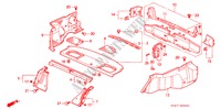 KOFFERBAK ZIJDE AFWERKING voor Honda ACCORD COUPE 2.0ILS 2 deuren 4-traps automatische versnellingsbak 1994