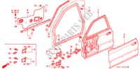 PORTIER PANELEN voor Honda ACCORD COUPE 2.2IES 2 deuren 5-versnellings handgeschakelde versnellingsbak 1997