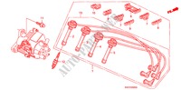 HOOG SPANNINGSSNOER/ BOUGIE voor Honda ACCORD AERODECK 2.0IES 5 deuren 4-traps automatische versnellingsbak 1995
