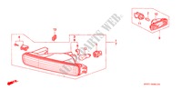 VOOR COMBINATIELICHT voor Honda ACCORD AERODECK 2.2IES 5 deuren 4-traps automatische versnellingsbak 1996