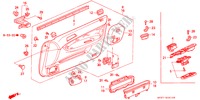 VOOR PORTIER VOERING(LH) voor Honda ACCORD AERODECK 2.2IES 5 deuren 4-traps automatische versnellingsbak 1995