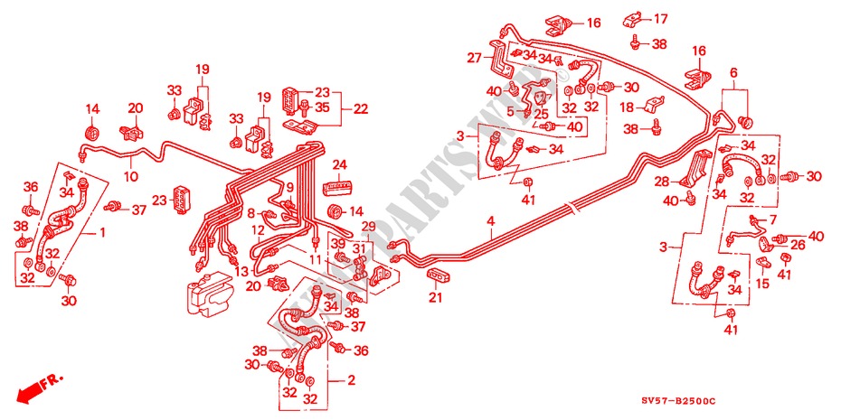 REMVOERINGEN(ABS)(LH) voor Honda ACCORD AERODECK 2.2IES 5 deuren 5-versnellings handgeschakelde versnellingsbak 1994