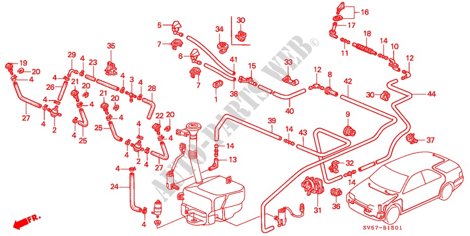 SLUITRING SLANG voor Honda ACCORD AERODECK 2.0IES 5 deuren 4-traps automatische versnellingsbak 1994