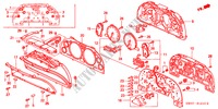 COMBINATIEMETER (KOMPONENTEN) voor Honda NSX NSX-T 2 deuren 5-versnellings handgeschakelde versnellingsbak 1995