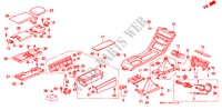 CONSOLE(RH) voor Honda NSX NSX-T 2 deuren 4-traps automatische versnellingsbak 2000