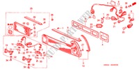 ACHTERLICHT(1) voor Honda NSX NSX 2 deuren 6-versnellings handgeschakelde versnellingsbak 2002