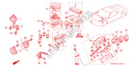 BEDIENINGSEENNEID(TETEFOON/RELAIS/ZEKERING) (RH) voor Honda NSX NSX 2 deuren 4-traps automatische versnellingsbak 2004
