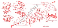 INSTRUMENTEN AFWERKING(LH) voor Honda NSX NSX-T 2 deuren 4-traps automatische versnellingsbak 2003