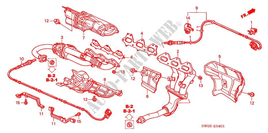 UITLAAT SPRUITSTUK(3.2L) voor Honda NSX NSX 2 deuren 6-versnellings handgeschakelde versnellingsbak 2004