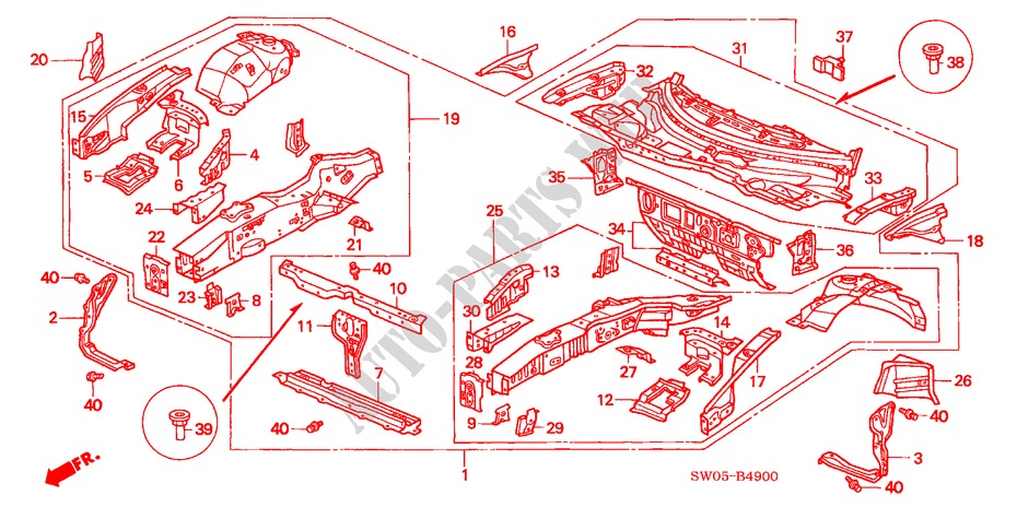 VOOR SCHOT voor Honda NSX NSX 2 deuren 4-traps automatische versnellingsbak 2005