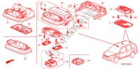 INTERIEUR VERLICHTING voor Honda CR-V EXECUTIVE 5 deuren 6-versnellings handgeschakelde versnellingsbak 2007