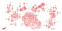 MOTOR BEVESTIGINGEN(2.0L) (AT) voor Honda CR-V EXECUTIVE 5 deuren 5-traps automatische versnellingsbak 2007