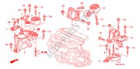 MOTOR BEVESTIGINGEN(DIESEL) voor Honda CR-V DIESEL 2.2 ELEGANCE/SPORT 5 deuren 6-versnellings handgeschakelde versnellingsbak 2008