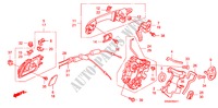 ACHTER PORTIER SLOTEN/BUITEN HENDEL(2) voor Honda CR-V RVSI 5 deuren 6-versnellings handgeschakelde versnellingsbak 2010