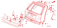 ACHTERKLEP voor Honda CR-V ELEGANCE/LIFESTYLE 5 deuren 5-traps automatische versnellingsbak 2010