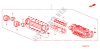 AUTO AIR CONDITIONERCONTROL(LH) voor Honda CR-V ELEGANCE 5 deuren 5-traps automatische versnellingsbak 2010
