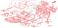 VLOERMAT voor Honda CR-V EXECUTIVE 5 deuren 6-versnellings handgeschakelde versnellingsbak 2010