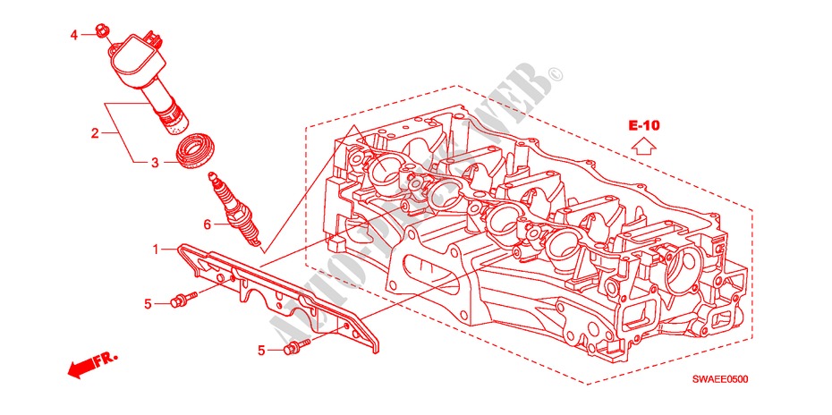 STEKKER GAT SPOEL(2.0L) voor Honda CR-V ES 5 deuren 6-versnellings handgeschakelde versnellingsbak 2010